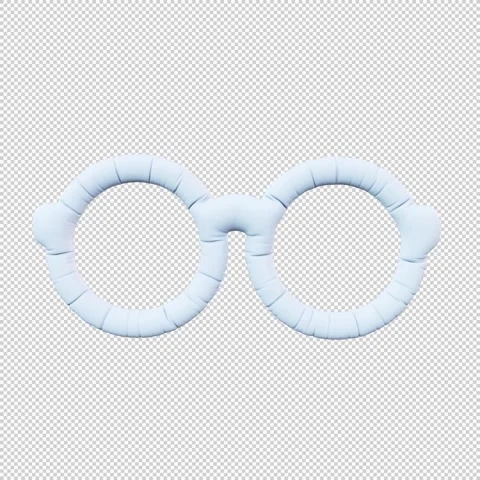 3D Render of Inflatable Balloon Glasses Gently Swaying in Seamless Loop Ani.. Stock Footage 317741688