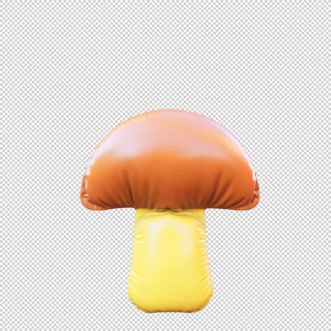 3D Render of Inflatable Balloon Mushroom Jumping in Seamless Loop Animation.. Stock Footage 317741695