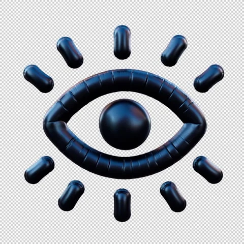 3D Render of Inflatable Black Balloon Eye Blinking in Seamless Loop Animati.. Stock Footage 317741640