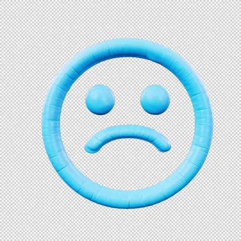 3D Render of Inflatable Blue Balloon Sad Face Slowly Stretching in Loop Ani.. Stock Footage 317741641