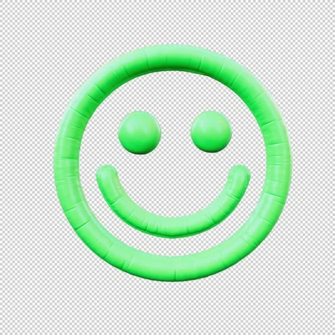 3D Render of Inflatable Green Balloon Winking Smiley Face in Seamless Loop .. Stock Footage 317741656
