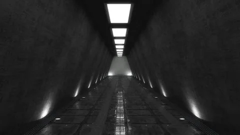 3D render Interior and futuristic architecture design 스톡 일러스트