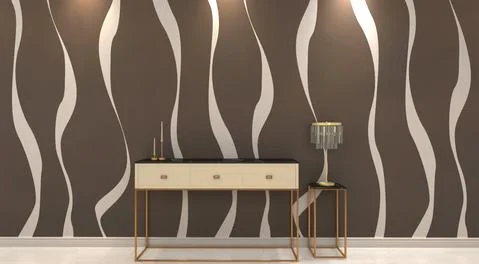 3d render of an interior idea for a part of a room Stock Illustration