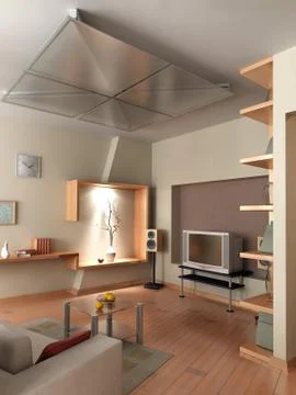 3D render interior Stock-Illustration