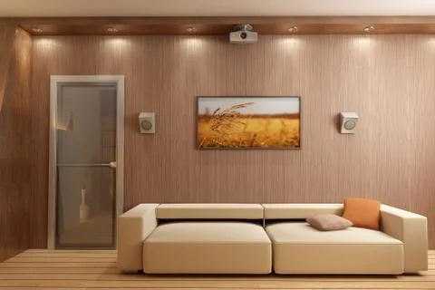 3D render interior Stock Photos