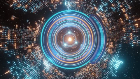 3d render Interstellar cosmic tunnel in hyperspace Видео 206825697