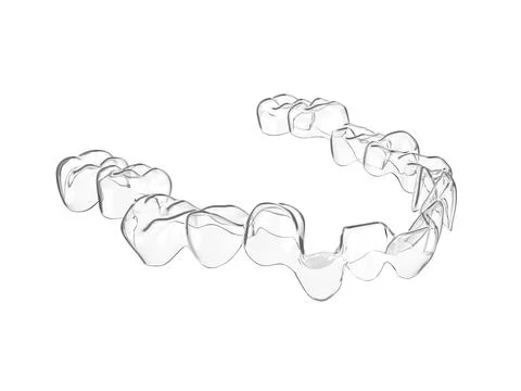 3d render of invisalign removable aligner Stock-Illustration