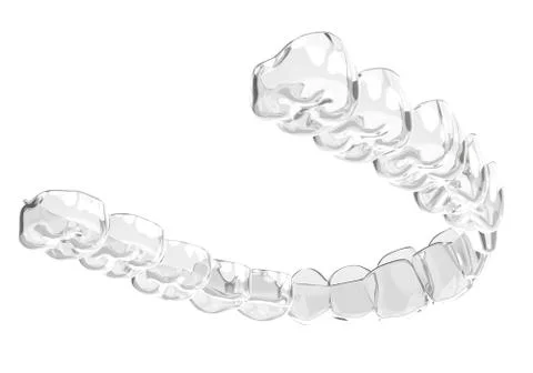 3d render of invisalign removable and invisible retainer Stock Illustration