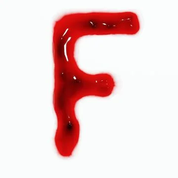 3d render of isolated blood or red wine alphabet letters top view. Stock Illustration