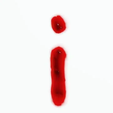 3d render of isolated blood or red wine alphabet letters top view. Stock Illustration