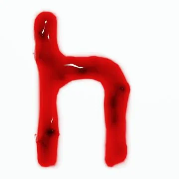 3d render of isolated blood or red wine alphabet letters top view. Stock Illustration