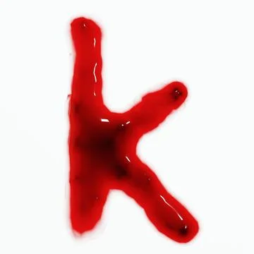 3d render of isolated blood or red wine alphabet letters top view. Stock Illustration