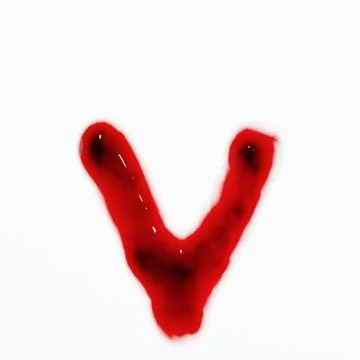 3d render of isolated blood or red wine alphabet letters top view. Stock Illustration