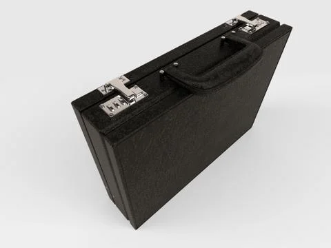 3D Render of Isolated Briefcase on white Stock Illustration