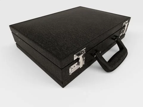 3D Render of Isolated Briefcase on white Stock Illustration