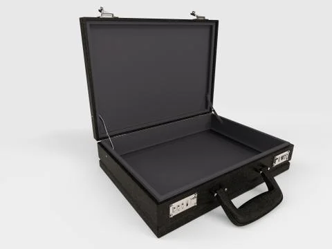 3D Render of Isolated Briefcase on white Stock Illustration