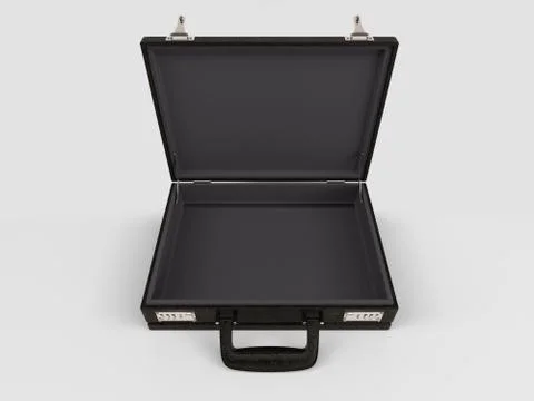 3D Render of Isolated Briefcase on white Stock Illustration