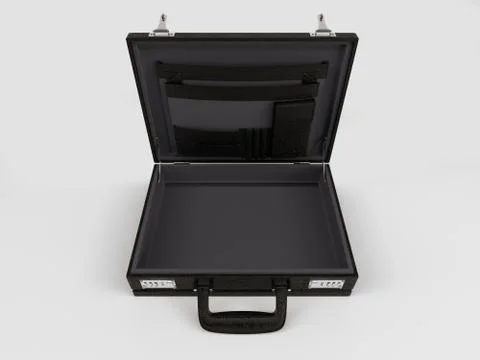 3D Render of Isolated Briefcase on white Stock Illustration