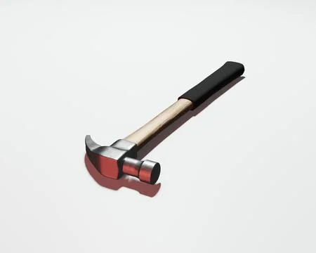 3d render of isolated claw hammer with for home repair tool or weapon Stock Illustration