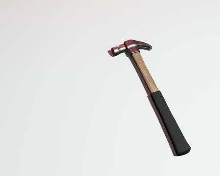 3d render of isolated claw hammer with for home repair tool or weapon Stock Illustration