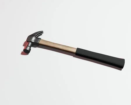 3d render of isolated claw hammer with for home repair tool or weapon Stock Illustration