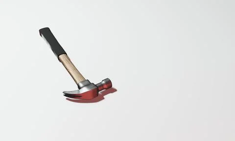 3d render of isolated claw hammer with for home repair tool or weapon Stock Illustration