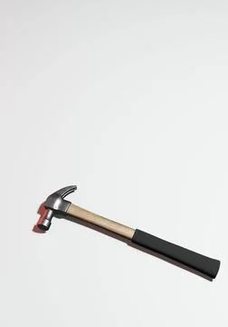 3d render of isolated claw hammer with for home repair tool or weapon 3d r... Stock Photos