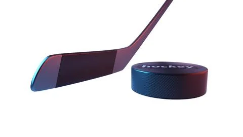 3d render of isolated equipment for hockey sport. 3d render Stock Illustration