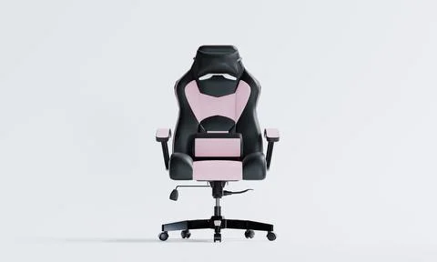 3d render of isolated gaming computer pc or office chair on white background Stock Illustration