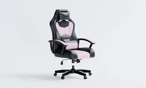 3d render of isolated gaming computer pc or office chair on white background Stock Illustration