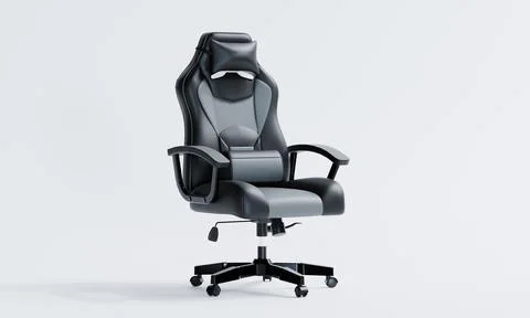 3d render of isolated gaming computer pc or office chair on white background Stock Illustration