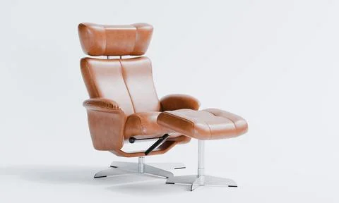 3d render of isolated lounge chair for relax or therapy. Stock Illustration