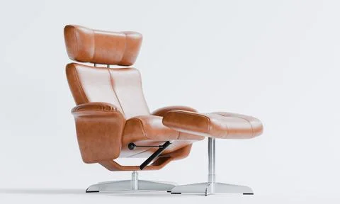 3d render of isolated lounge chair for relax or therapy. Stock Illustration