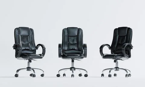 3d render of isolated office leather chair for profession and power concept Stock Illustration