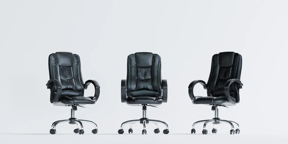 3d render of isolated office leather chair for profession and power concept Stock Illustration