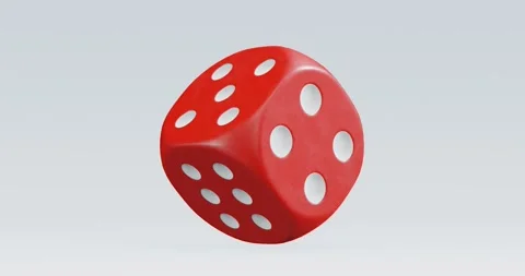 3d render of isolated rotating dice for casino or gambling concept. Stock Footage 233347742