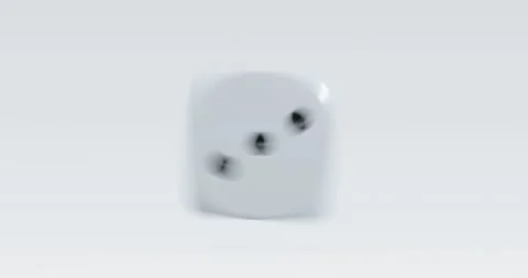 3d render of isolated spinning or rotating dice for casino or gambling concep Stock Footage 234058123