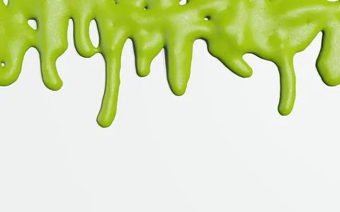3d render of isolated wasabi swirl and line spatter or stains on white top .. Stock Illustration