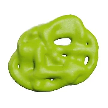 3d render of isolated wasabi swirl and line spatter or stains on white top .. Stock Illustration