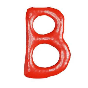 3d render of isolated on white ketchup alphabet font top view for food or r.. Stock Photos