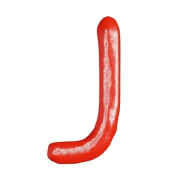 3d render of isolated on white ketchup alphabet font top view for food or r.. Stock Photos