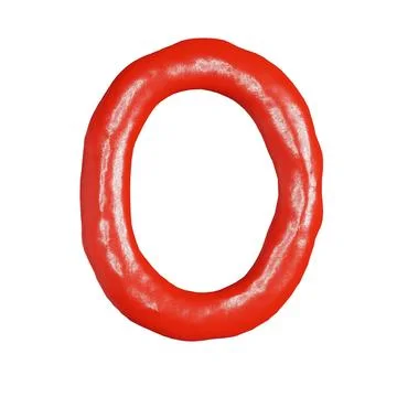 3d render of isolated on white ketchup numbers top view for food or restaur.. Stock Photos