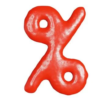 3d render of isolated on white ketchup symbol top view for food or restaura.. Stock Photos