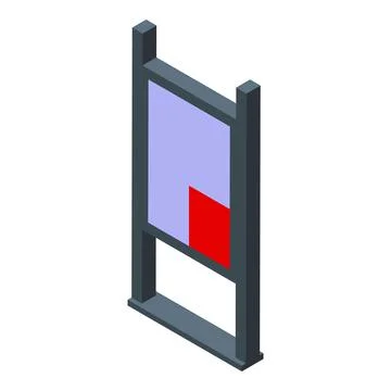 3d render of an isometric view of a blank business signboard mockup イラスト素材