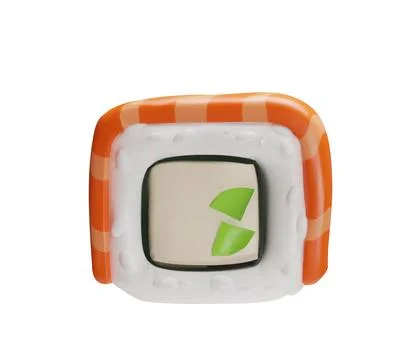 3d render Japanese sushi Stock Illustration