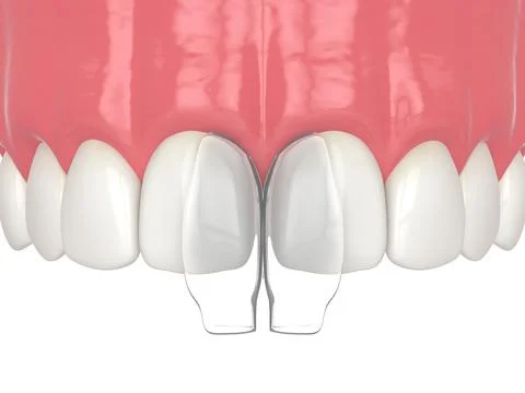 3d render of jaw with matrix system as a part of bonding procedure Stock Illustration