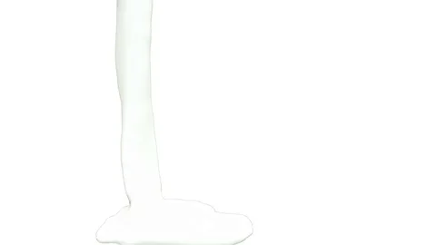 3d render jet of milk pouring and filling up the screen. For transparent Stock Footage 71281955