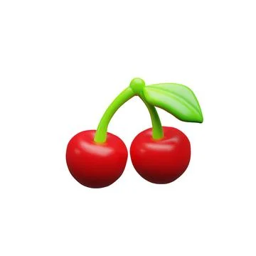 3d render juicy cherry. Stock Illustration