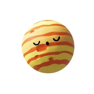 3D render Jupiter emoticon planet Stock Illustration