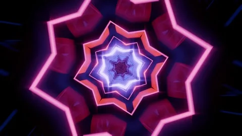 3d render kaleidoscope cinematic background, endless loop Vidéo 274849485